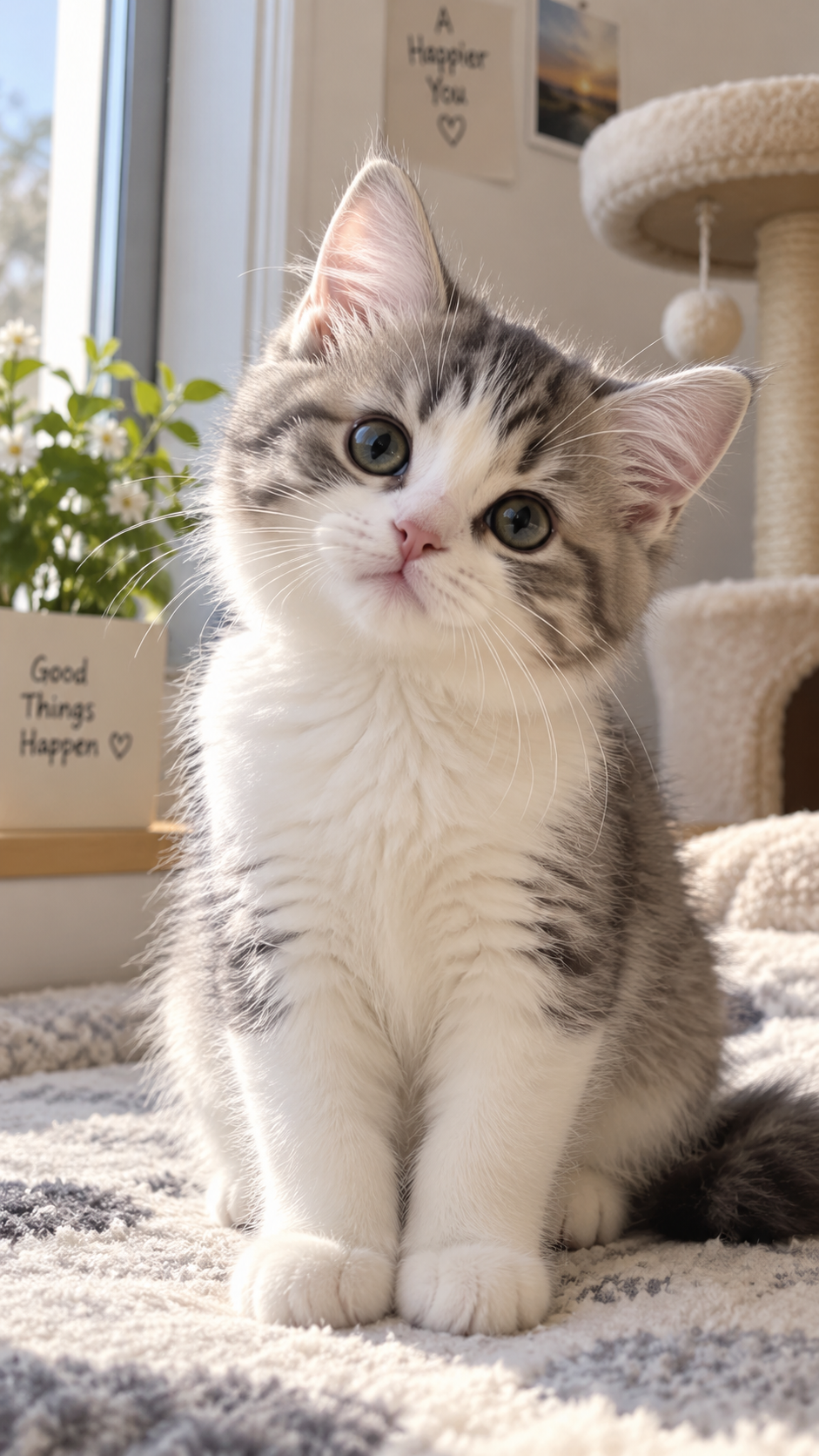 AI-generated cat character rotation video